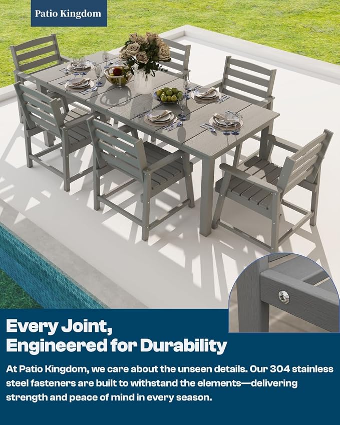5-Piece Black Outdoor Dining Set - Image 5