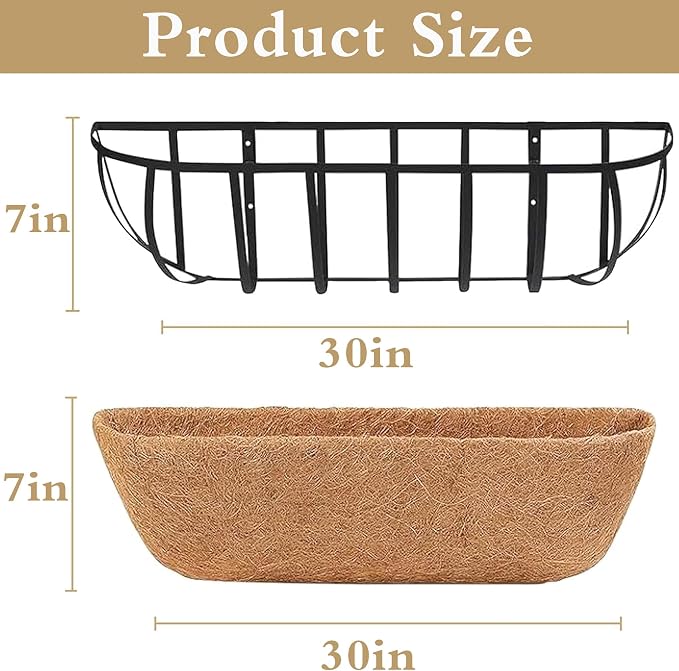 2pack 30-inch Window Sill Window Railing Planters - Image 7