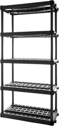 Plano 5-Shelf Plastic Storage Shelves, 73” x 36” x 18”, 750lb Capacity by PLANO%C2%AEOutdoors