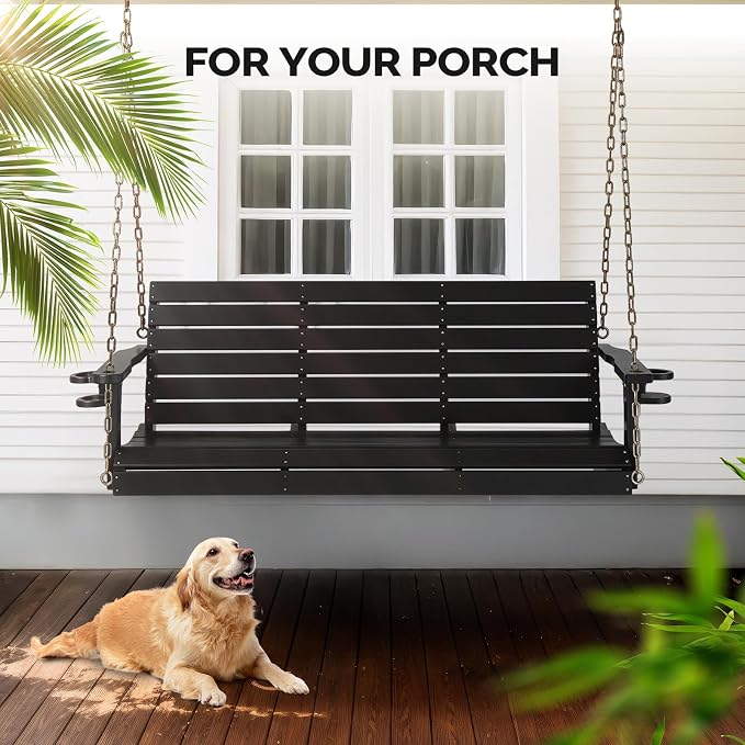 VINGLI Heavy Duty 1600 LBS HDPE Porch Swing Outdoor - Image 7