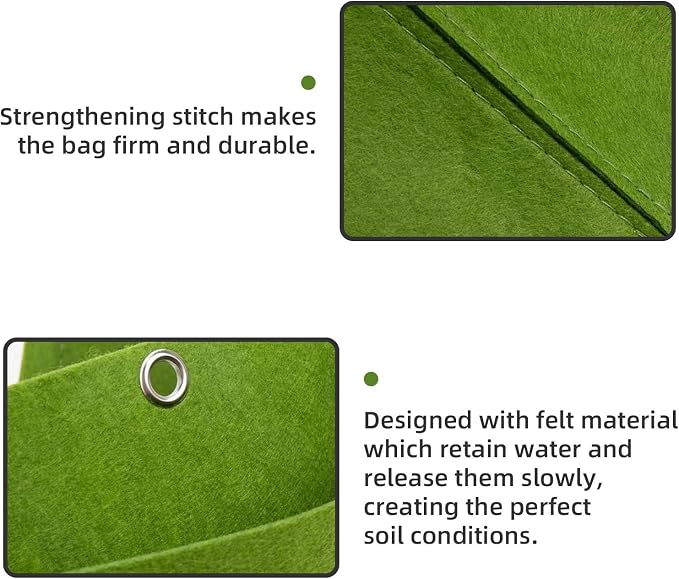 Hanging Planting Grow Bags, 12 Pockets Hanging Vertical Wall Planter Wall - Image 5
