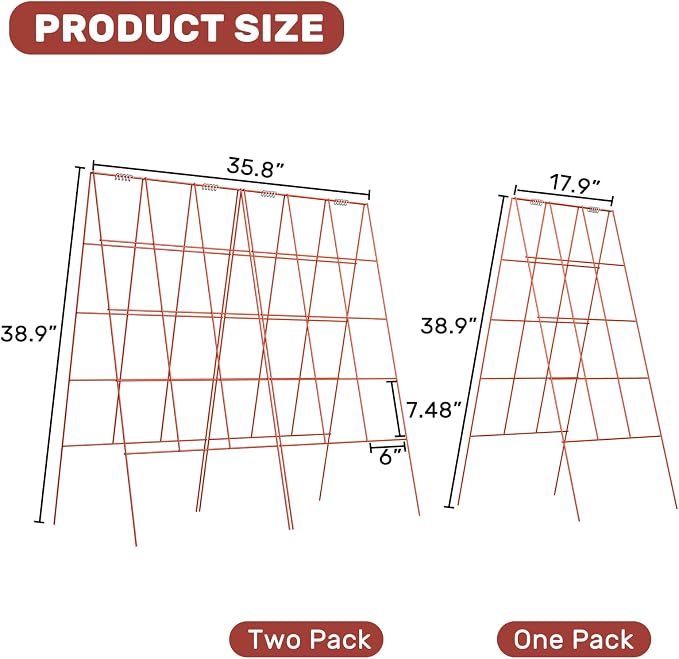 DOEWORKS Cucumber Trellis, 2 Pack, Plant Support - Image 2