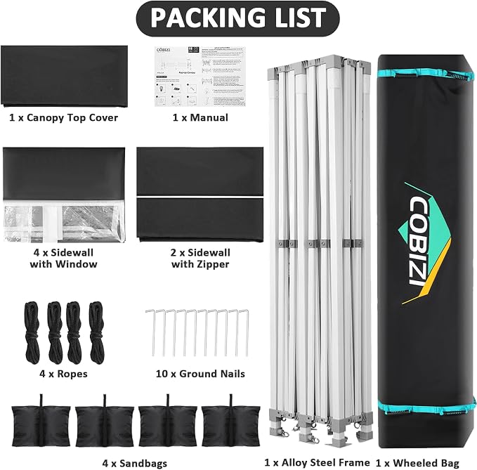 COBIZI 13x26 Pop Up Canopy - Image 5