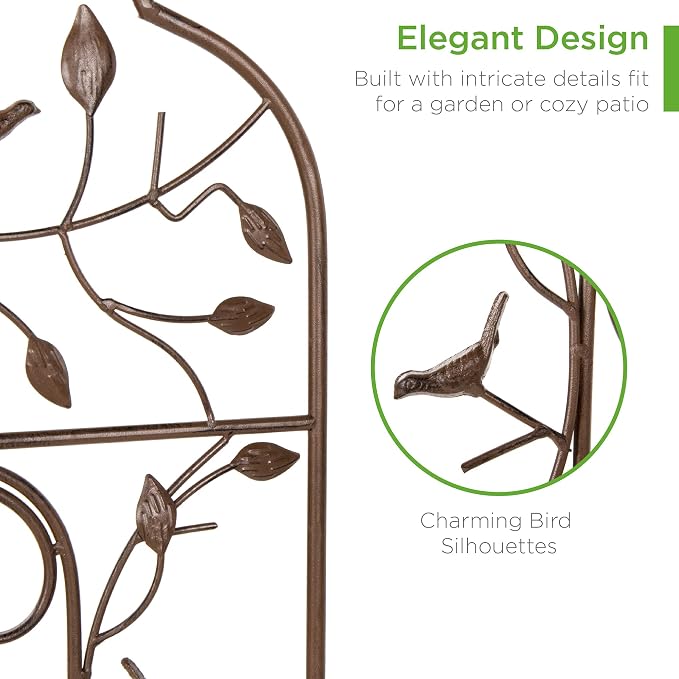 Best Choice Products 60x15in Iron Garden Trellis, Arched Outdoor Decoration - Image 2