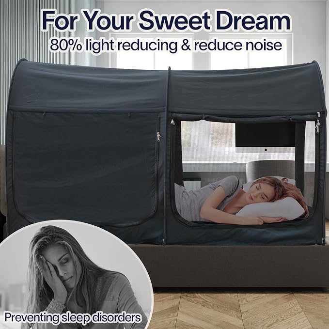 Alvantor® Canopy Bed 2-in-1 Dream Privacy Space Full Size Sleeping Tents Indoor - Image 3