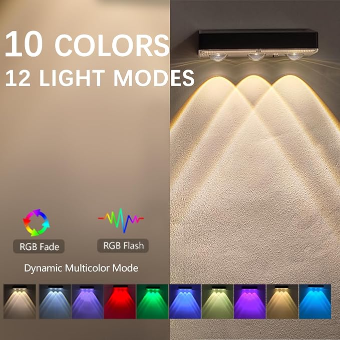 Solar Fence Lights Outdoor Waterproof，12pack High Brightness LED Spot Lens Deck - Image 2