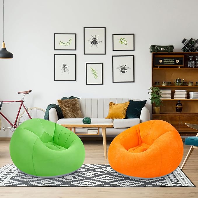 Realspring Inflatable Bean Bag Chairs Outdoor Blow up Camping Chairs Inflatable - Image 2