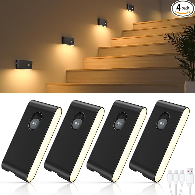 WILLED Motion Sensor Night Lights, Wireless Stair Lights Indoor, Battery by WILLED