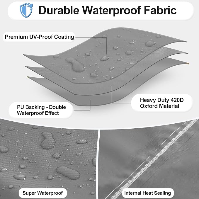 OutdoorLines Outdoor Waterproof Patio Ottoman Covers - Image 3