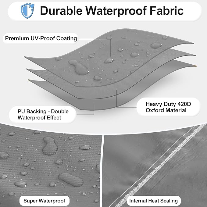 OutdoorLines Outdoor Waterproof Patio Ottoman Covers - Image 3
