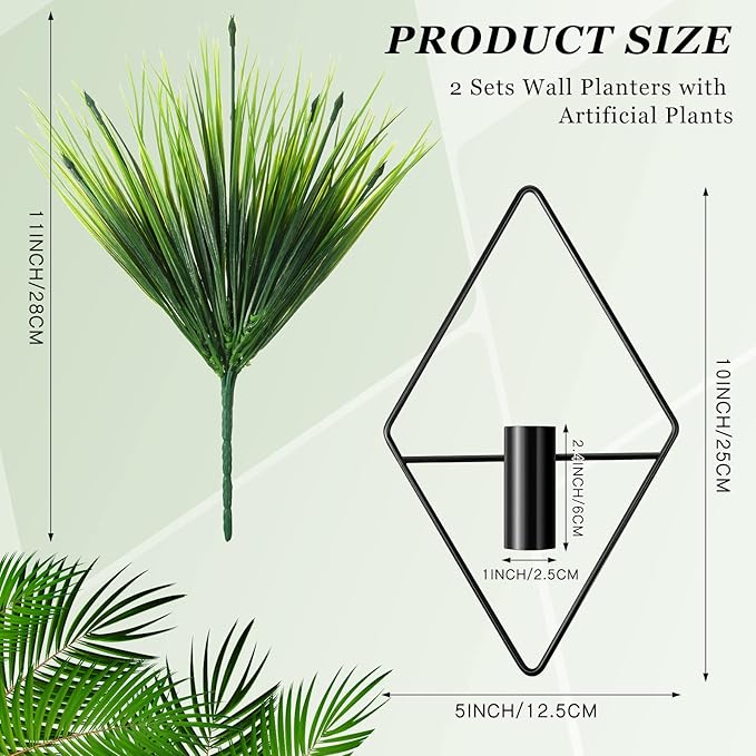 4 Pcs Wall Decor Hanging Planters - Image 2