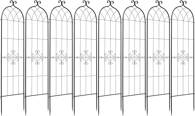VEVOR Garden Trellis, 71 x 20 inch Rose Trellis, 8 Packs Garden Flower Rose - Image 9