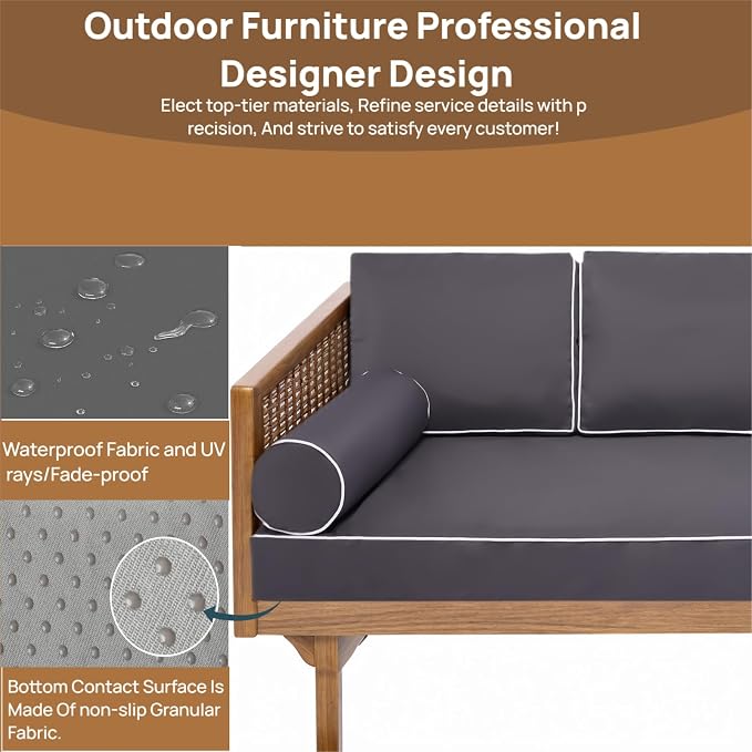 Outdoor Twin daybed Cushion Cover, - Image 4