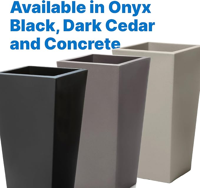 Step2 Tremont Tall Square Tapered Planter, Large Planters - Image 9
