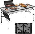 Folding Gril Table, 4x2 FT Camping Table by WildFinder