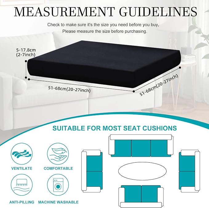 12 Pcs Stretch Patio Cushion Covers, Outdoor Couch Covers Replacement, Outdoor - Image 2