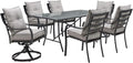 Hanover Lavallette 7-Piece Outdoor Dining Set, Modern Patio Dining Set by Hanover