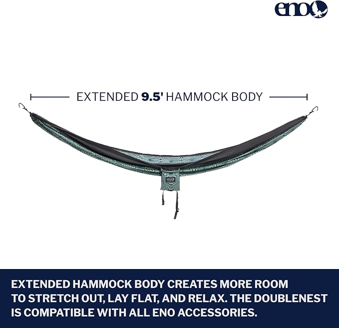 ENO, Eagles Nest Outfitters DoubleNest Lightweight Camping Hammock, 1 to 2 - Image 2