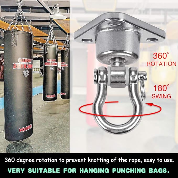 9M Stainless Steel Hanger with Smooth Swing Bearings, Heavy Duty 180°+360° - Image 3