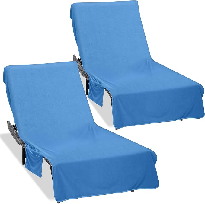 Super Soft & Thick Lounge Chair Towel Cover, Chaise Lounge Cover by Ruikyhom