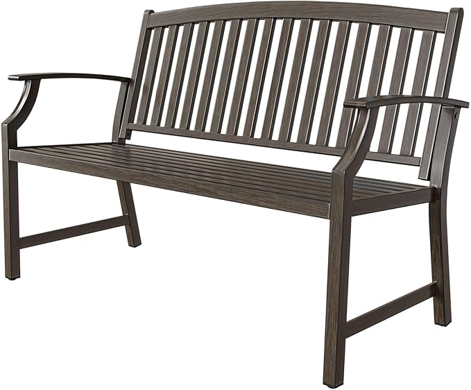 Grand patio 52" Farmhouse Outdoor Bench, Garden Benches by GrandPatio
