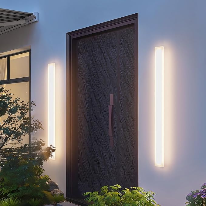 2 Pack 39.4In Long Outdoor Wall Light, Modern Outdoor Wall Sconces IP65 by Coinmit