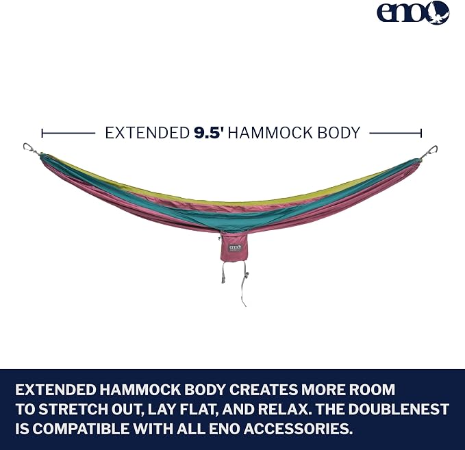 ENO, Eagles Nest Outfitters DoubleNest Lightweight Camping Hammock, 1 to 2 - Image 2