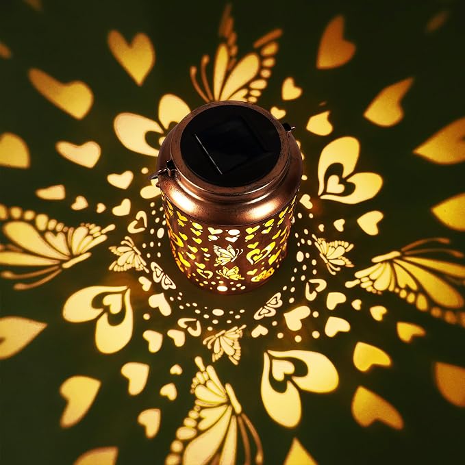 Solar Lanterns Outdoor, Love Mom Lantern Garden Decor Waterproof Decor Light - Image 2