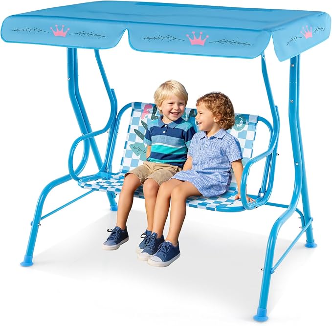 Costzon Kids Porch Swing, All-Weather Patio Swing Bench Hammock w/Adjustable by Costzon