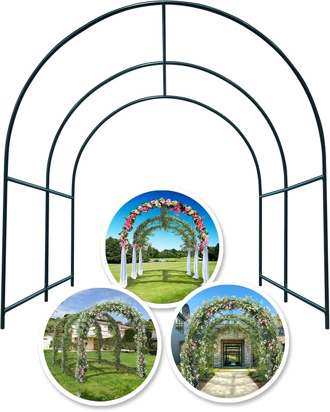 YardGrow Large Garden Support Arch Frame Climbing Plant Arch Arbor by YardGrow