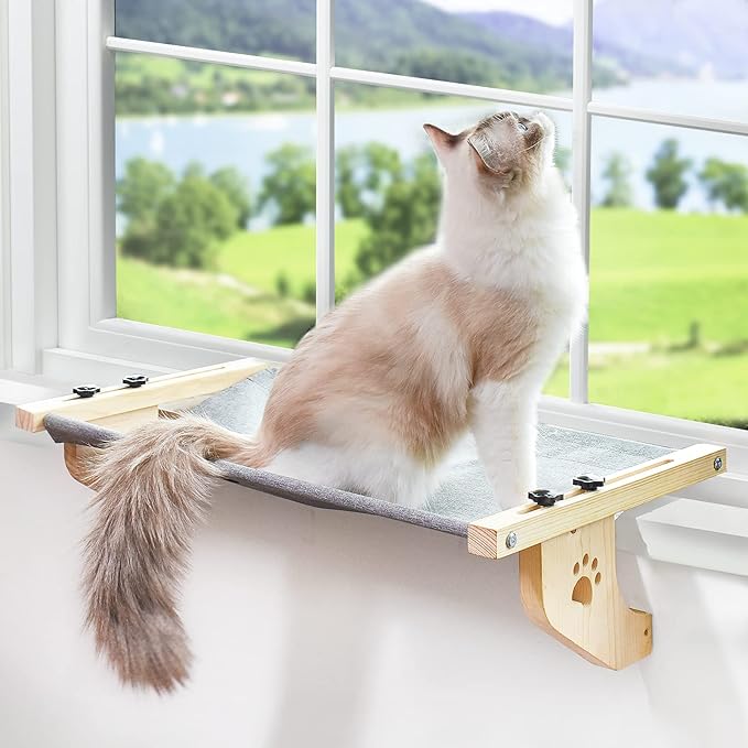 AMOSIJOY Cat Sill Window Perch Sturdy Cat Hammock Window Seat by AMOSIJOY