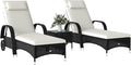 Outsunny Wicker Outdoor Chaise Lounge Chair Set of 3 by Outsunny
