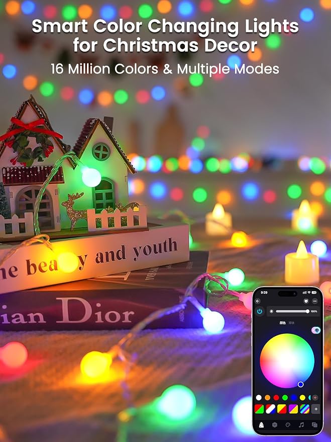 2026 New 46ft Smart Color Changing Easter Lights Outdoor Indoor | 100 LED RGB - Image 6