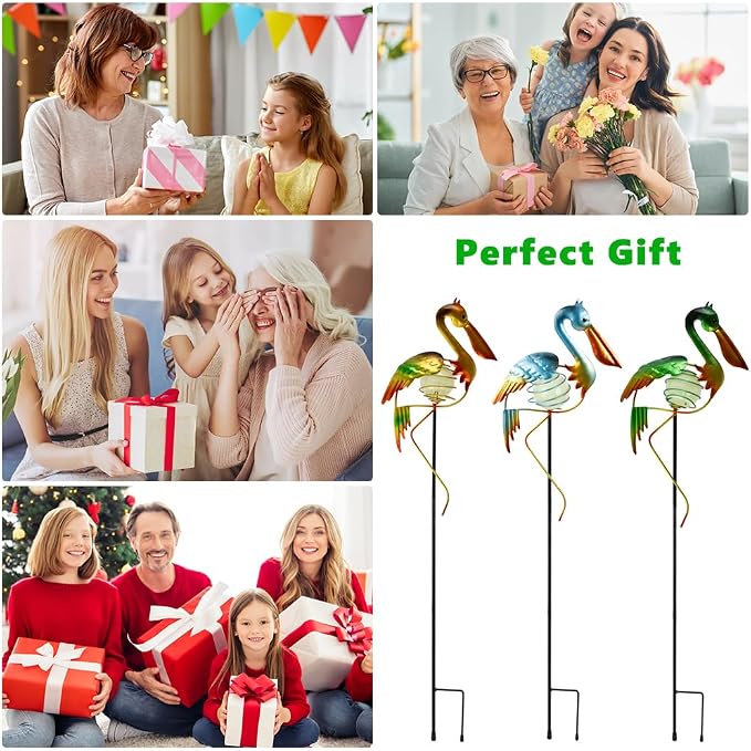3Pcs Pelican Decorative Garden Stakes, 56.5''H Waterproof Glow in The Dark - Image 9