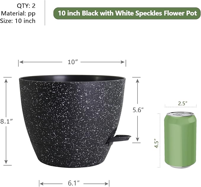 10 inch Self Watering Pots, Plant Pots - Image 3
