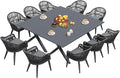 PURPLE LEAF 12 Pieces Patio Dining Set by PURPLELEAF