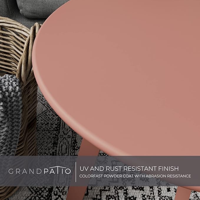 Grand patio Outdoor Side Table Round End Table - Image 5
