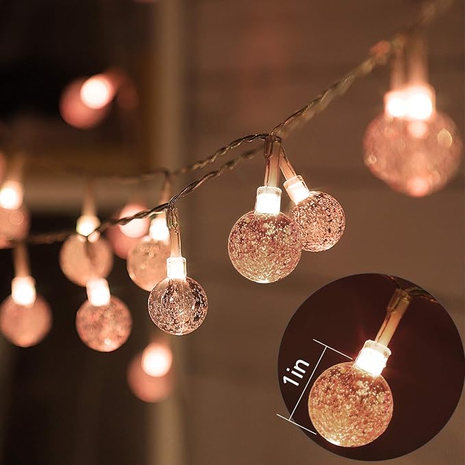 OMIKA Globe Outdoor String Lights Plug in, Connectable 66ft 120LED Crystal Ball - Image 8