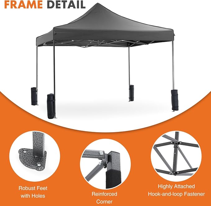 Sweetcrispy 10 x 10 Ft Pop Up Canopy Tent Outdoor Use, Portable Shade - Image 5