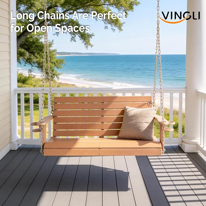 VINGLI Heavy Duty 1600 LBS HDPE Porch Swing Outdoor - Image 5