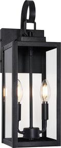 BesLowe 18" Outdoor Wall Light Fixture, 2-Light Large Exterior Lighting Fixture by BringYouBrightFuture