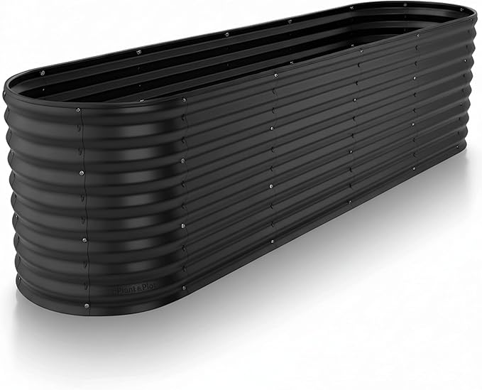 Plant & Plot Galvanized Raised Garden Beds Outdoor // 8×2×2 ft Planter Raised by PlantPlot