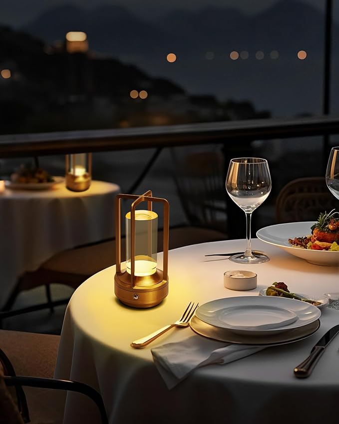 Set of 2 Cordless Table Lamps, LED Rechargeable Battery Operated Desk Lamps - Image 3