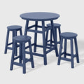 WestinTrends Malibu 5-Piece HDPE Outdoor Patio Dining Bar Bistro Table Set by WestinTrends