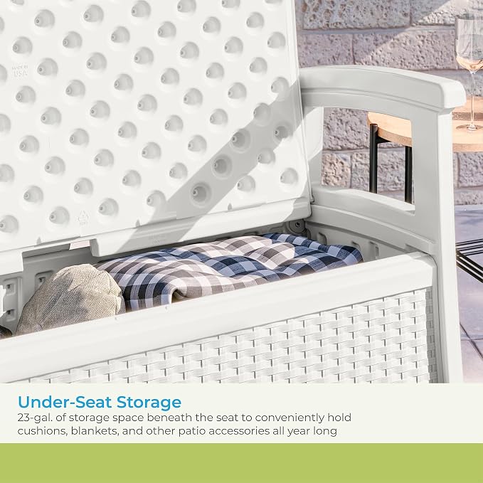 Suncast Outdoor Wicker Love Seat - Image 5