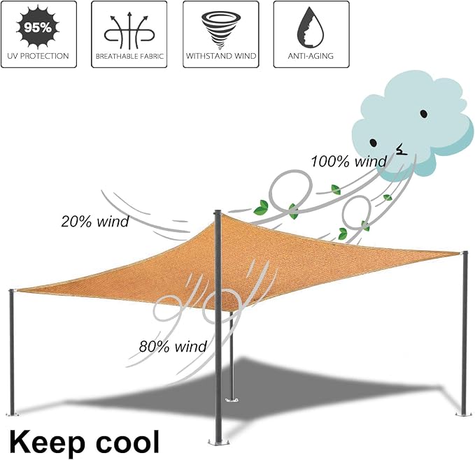 Patio Sun Shade Sail Canopy - Image 4
