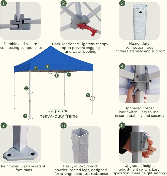 Easy 10x10 Pop Up Canopy Tent - Image 5