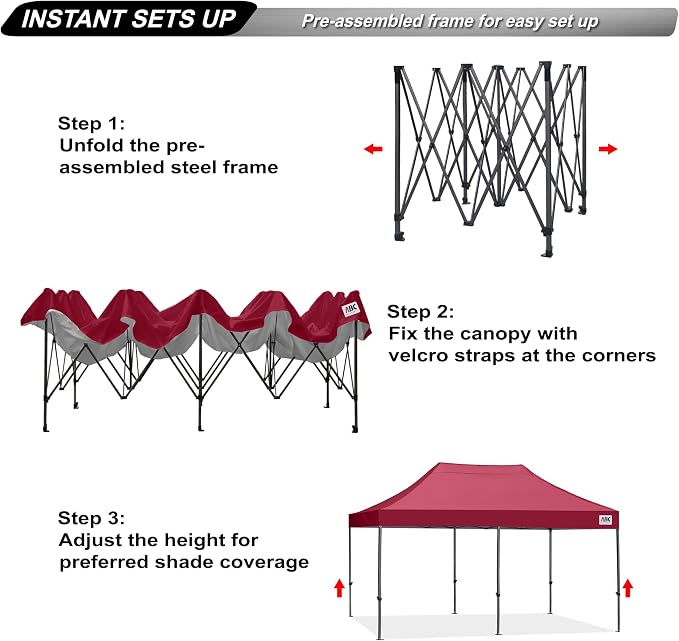 ABCCANOPY Patio Pop Up Canopy Tent 10x20 Commercial-Series - Image 2