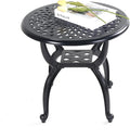 Mandolin Outdoor Patio, Rust -Resistant Cast Aluminum Side Table, Weather by Unknown
