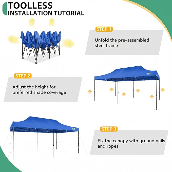 COBIZI 10x20 Heavy Duty Pop up Canopy Tent - Image 5